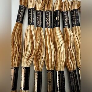J&P Coats Variegated Embroidery Floss #192 Shaded Browns Variegated lot of 11